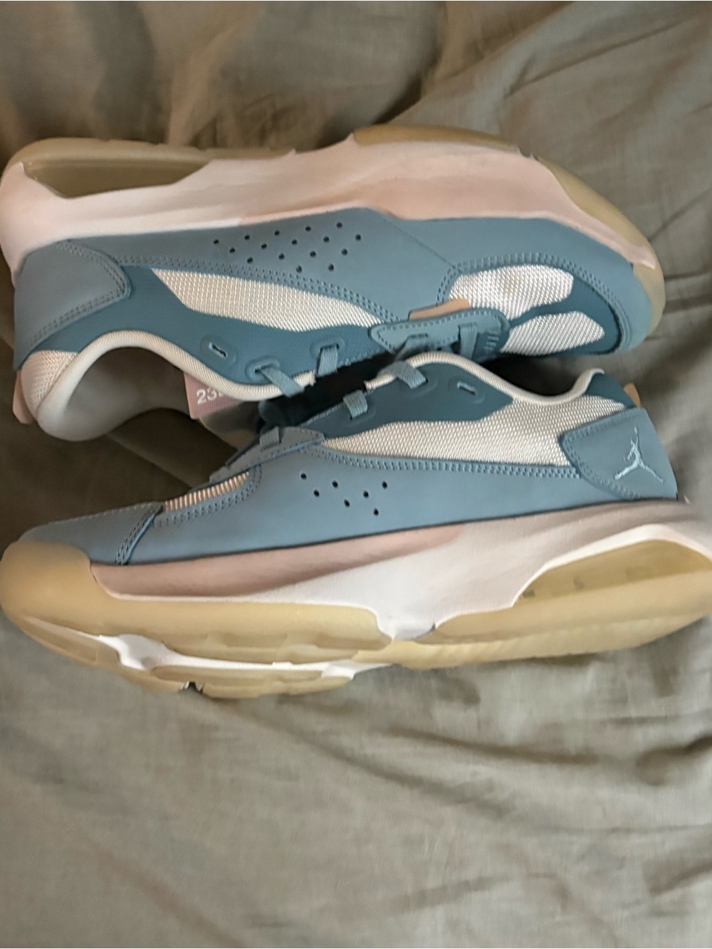 Jordan Women's Low-Top Sneakers in Sky Blue and White